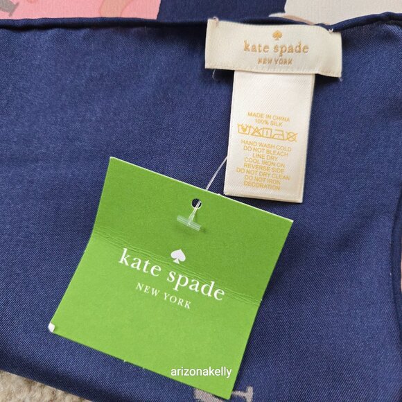 NWT kate spade Silk Scarf Map Europe "Going Places" - Picture 3 of 9